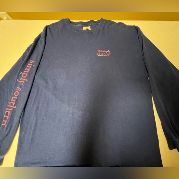 SIMPLY SOUTHERN NAVY BLUE SIZE ADULT 
X-LARGE LONG SLEEVE T- SHIRT - Picture 1 of 10
